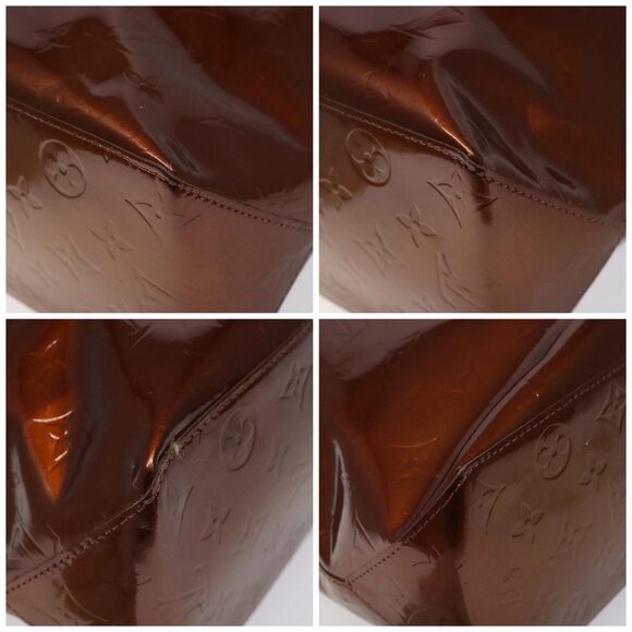 LOUIS VUITTON Monogram Vernis Reade MM Hand Bag Bronze - Picture 15 of 15